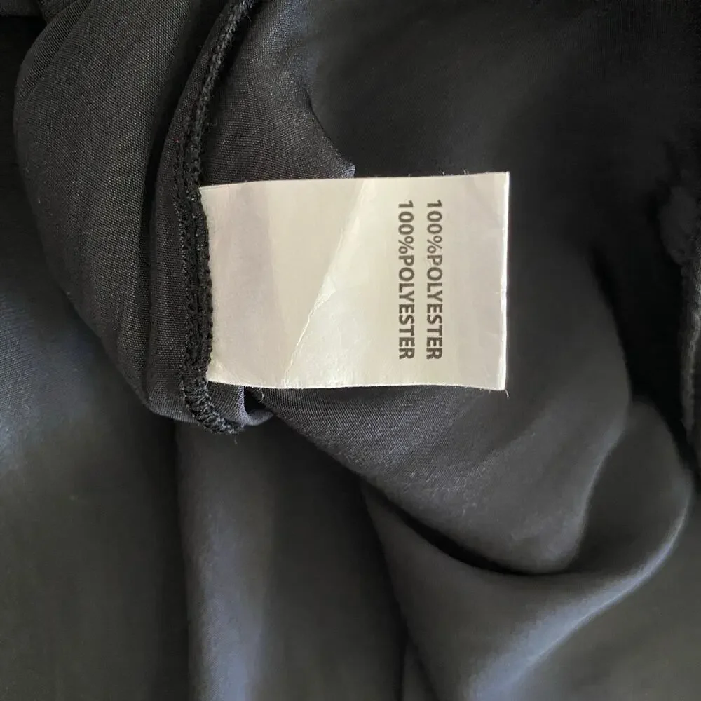Ramy Brook Marina Cross Front Blouse Top Fits Sz S Black Long sleeve AS76361 325 - Picture 11 of 14